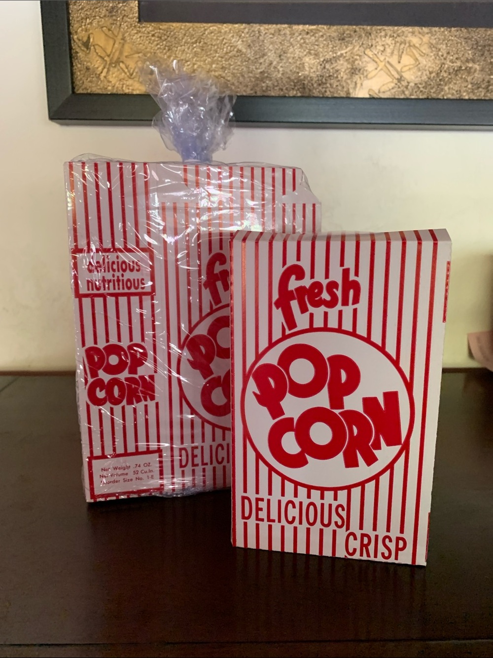 NEW Red & White Striped Popcorn Boxes
